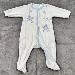 Rumble Tumble Classic Rocking Horse Teddy Bear Button Snap Footie Sleeper 0-3mo